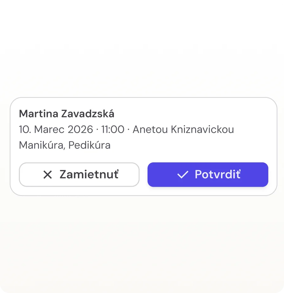 Schvaľovanie rezervácií