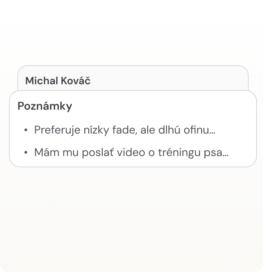 Poznámky ku klientom