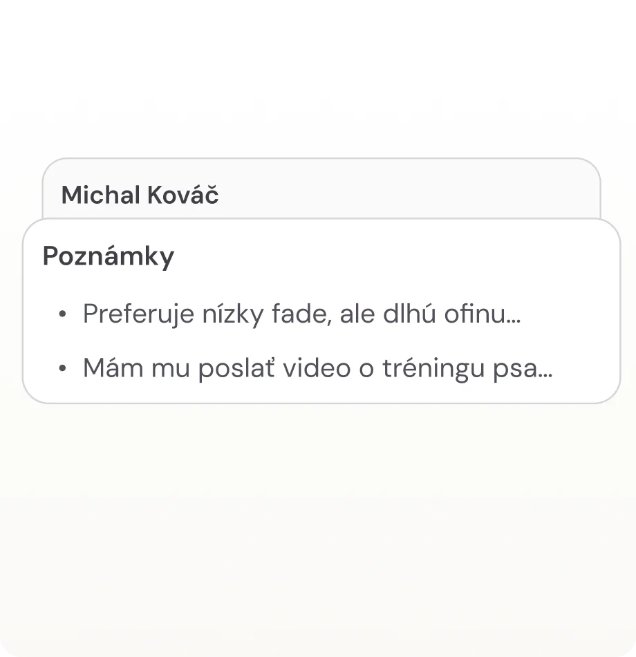 Poznámky ku klientom