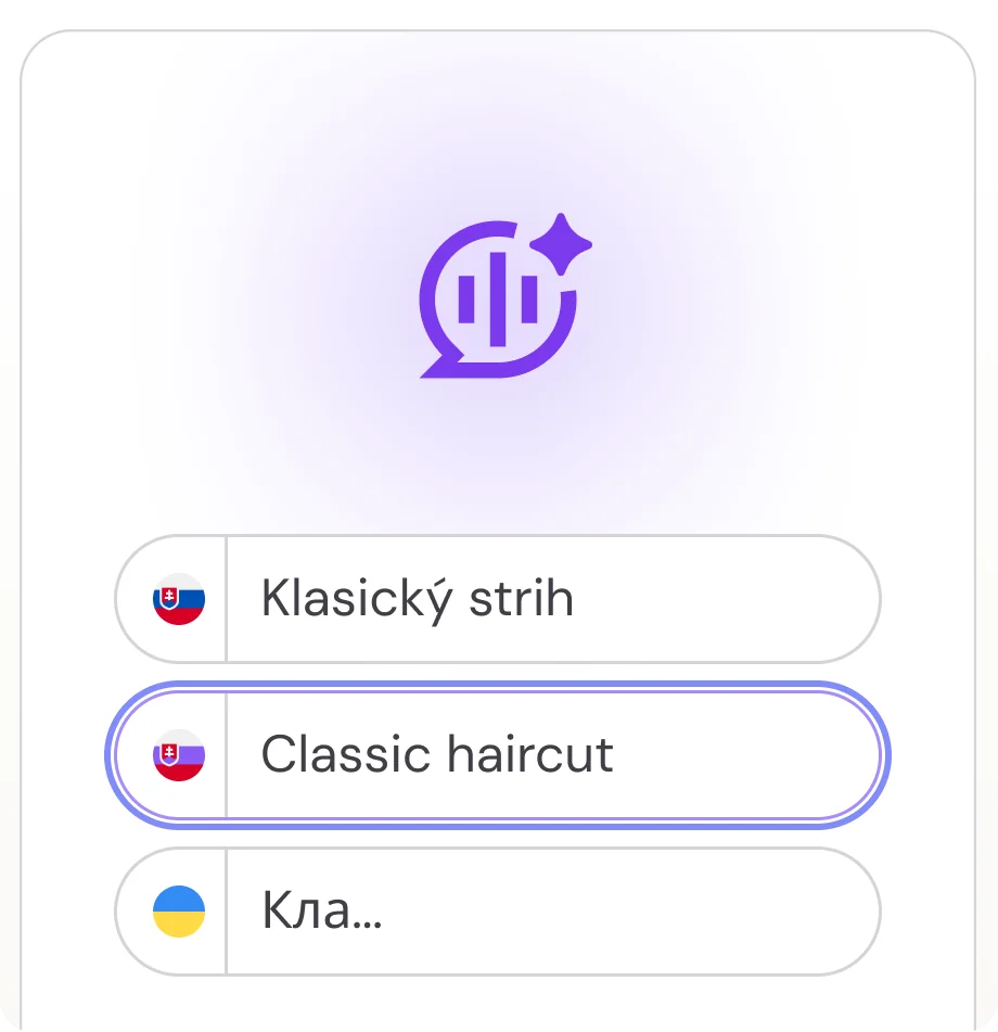 Viacjazyčná stránka s umelou inteligenciou