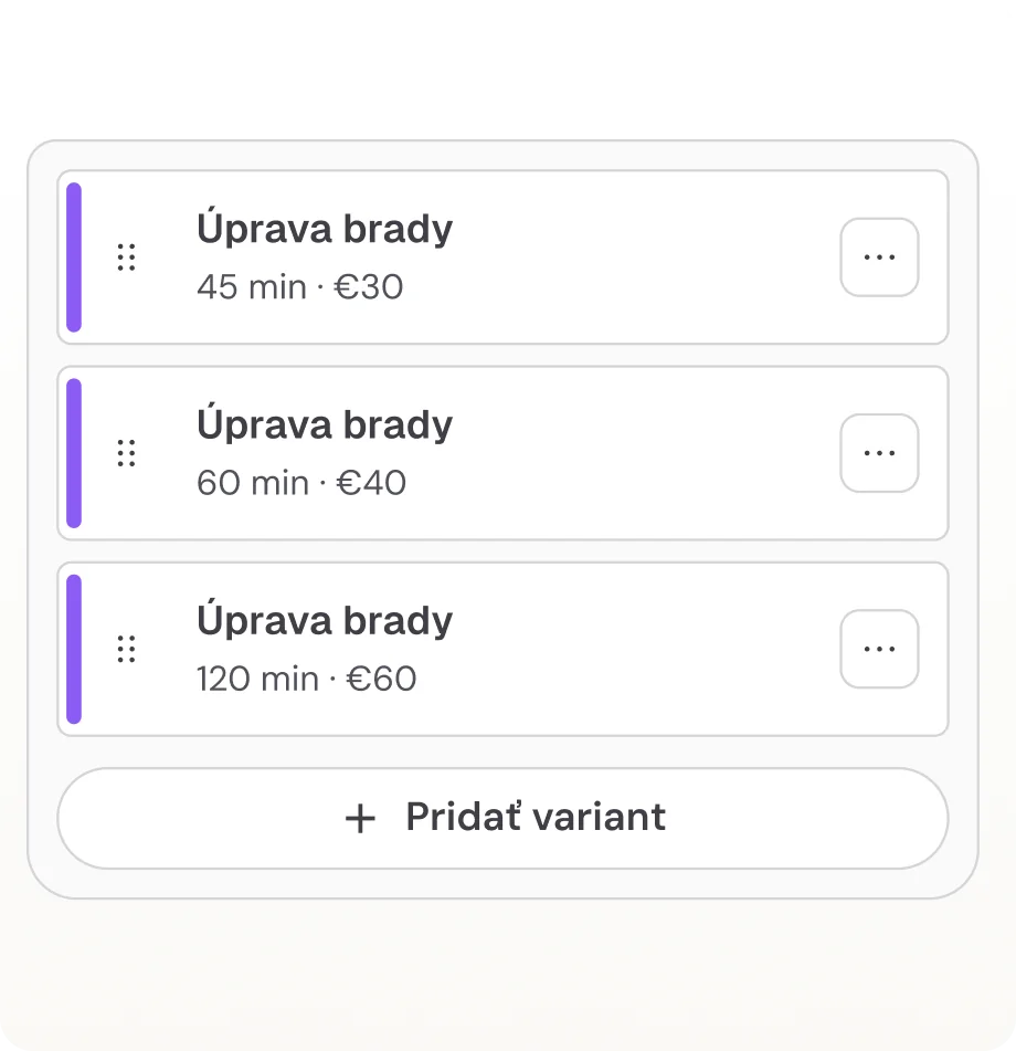 Varianty služieb