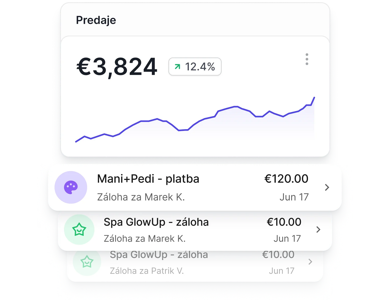 Možnosť zálohy alebo platby vopred